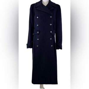 CHANEL EXTRA LONG BLACK CASHMERE COAT